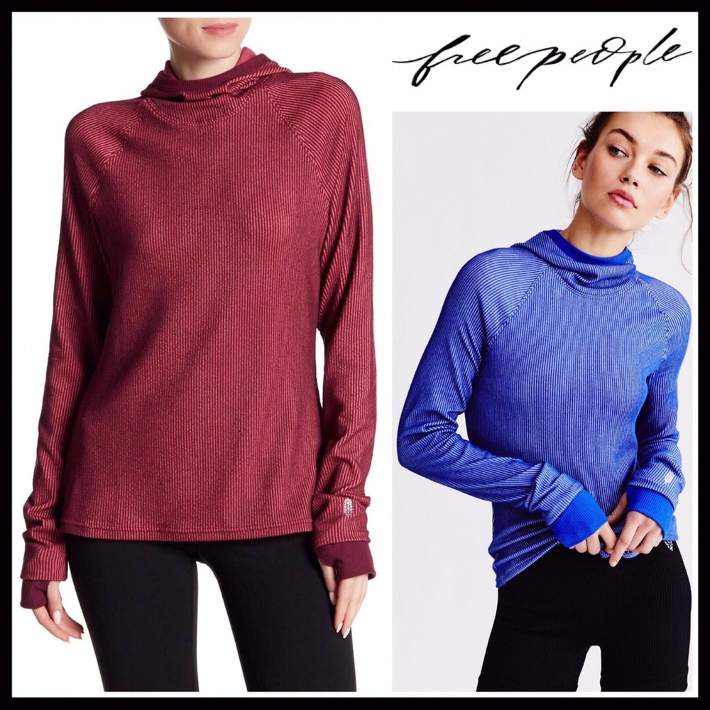FREE PEOPLE BOHO HOODIE LONG SLEEVES KNIT TOP A2C - Picture 8 of 8